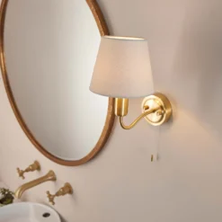 Naim Bathroom Wall Light - Brass Effect -Home Decor Shop 14301821 3235038439388969