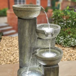 Stylish Fountain Ash Columns Water Feature With LEDs -Home Decor Shop 14519359 4105047822611828