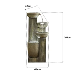 Stylish Fountain Ash Columns Water Feature With LEDs -Home Decor Shop 14519359 5615047822695786